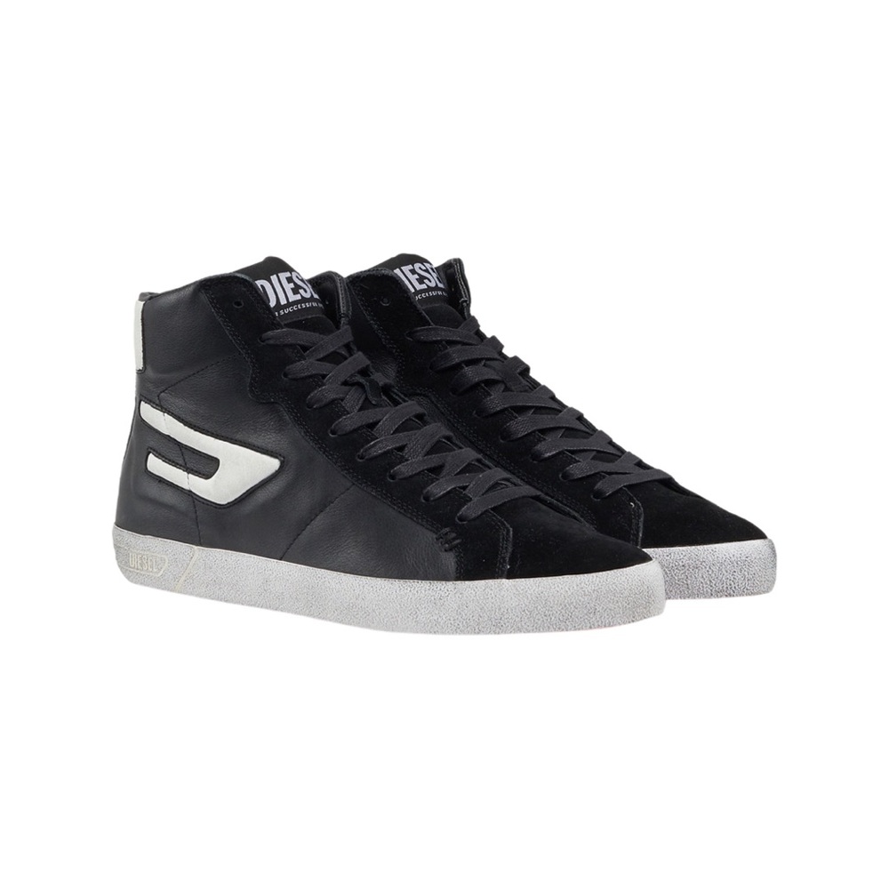 Diesel S-LEROJI MID Y02742 PR663 H1532 Men’s Sneakers Black/White Size 12